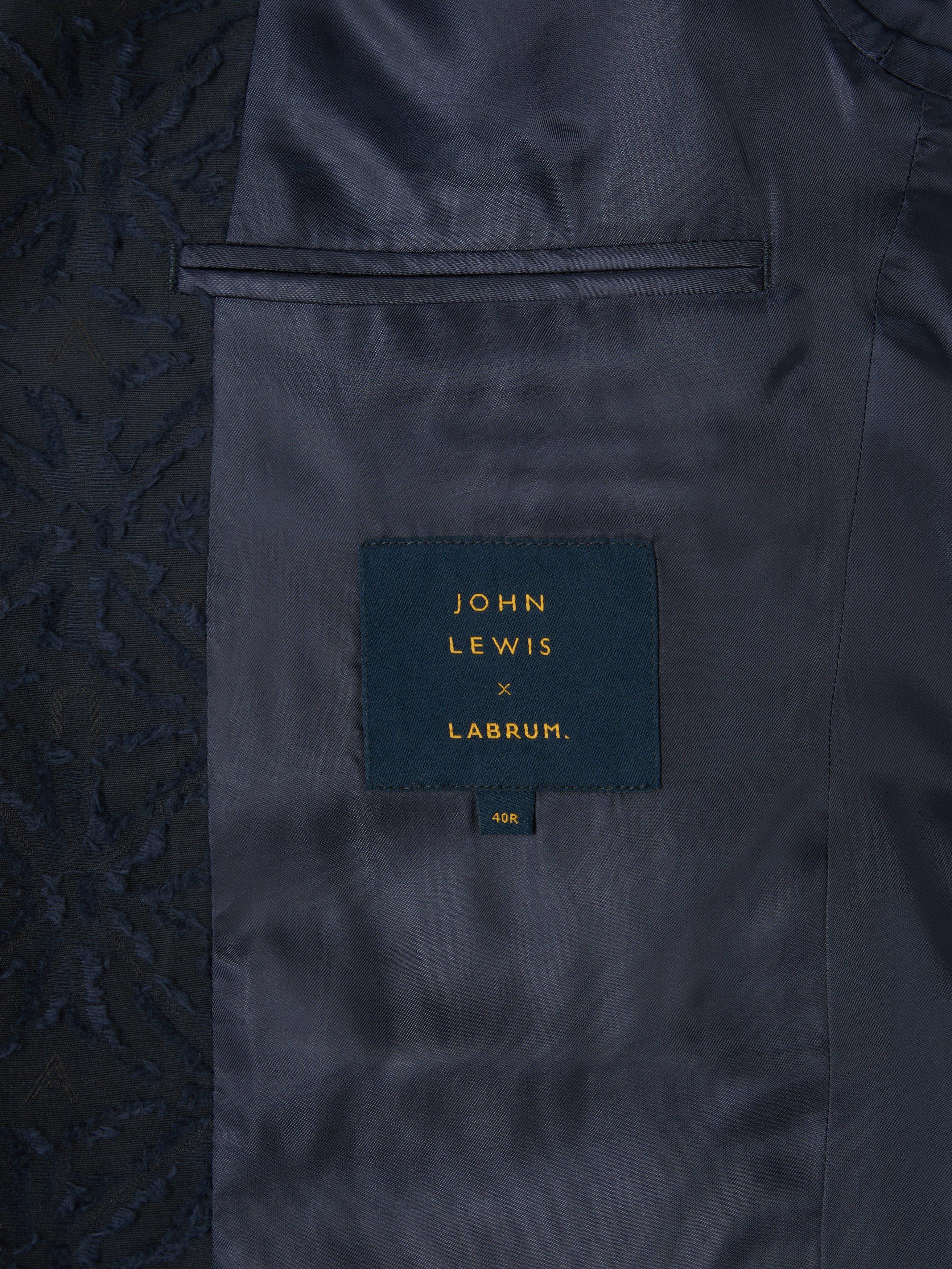 Product image 7 of 7, which shows John Lewis x LABRUM Clip Jacquard Texture Blazer, Navy, 36R