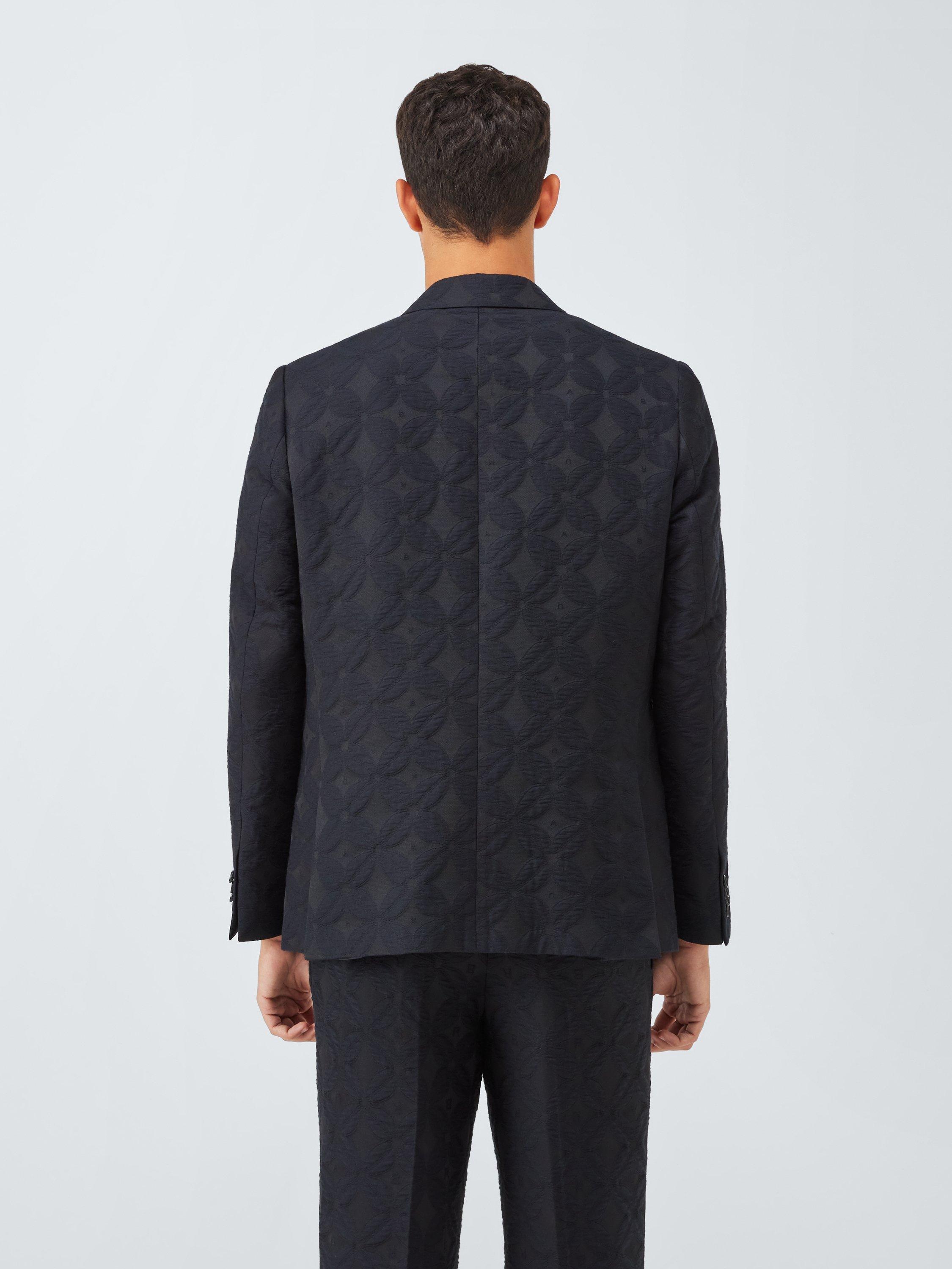 Product image 2 of 8, which shows John Lewis x LABRUM Cowrie Jacquard Texture Blazer, Black, 36R
