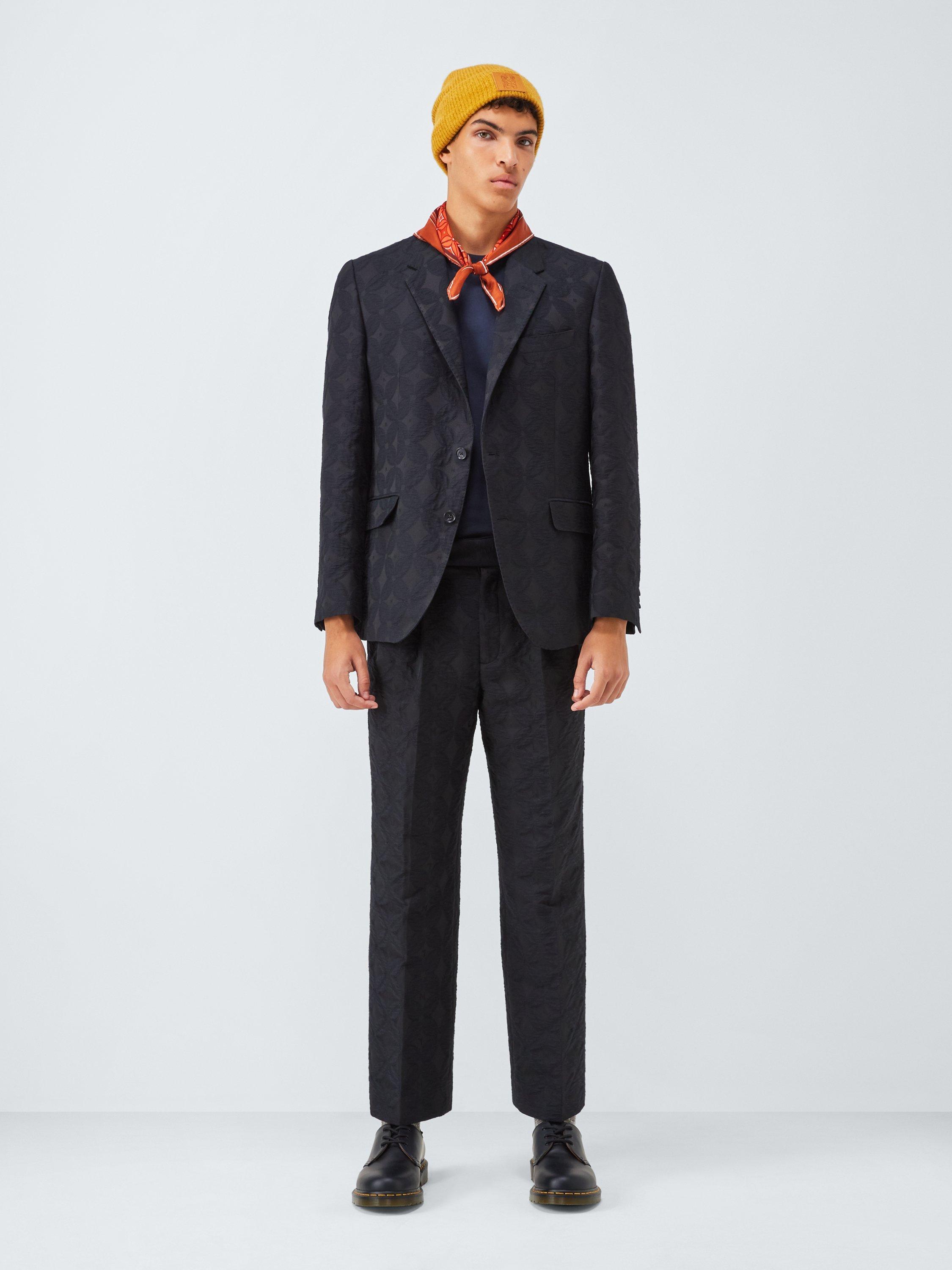 Product image 3 of 8, which shows John Lewis x LABRUM Cowrie Jacquard Texture Blazer, Black, 36R
