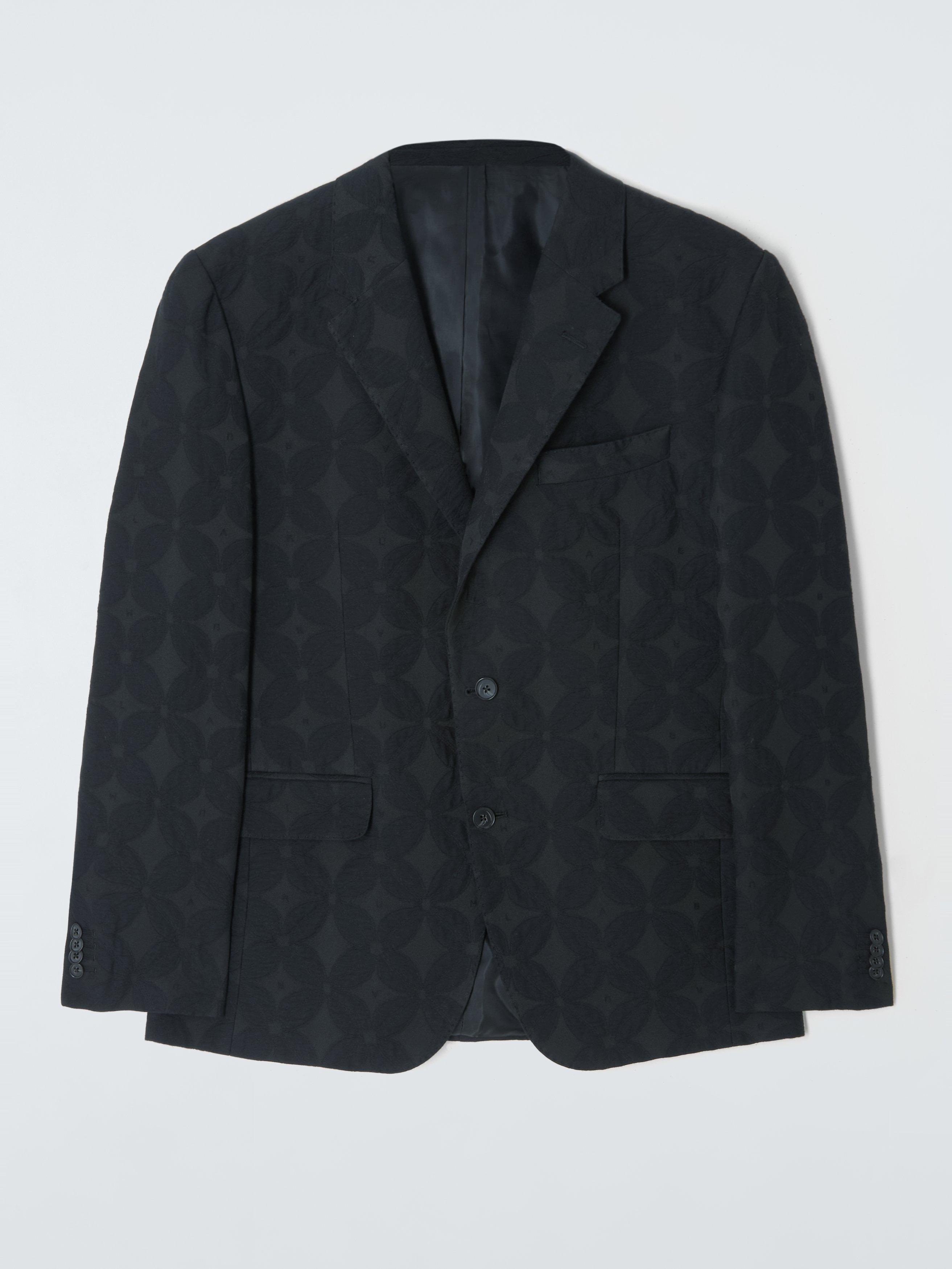 Product image 4 of 8, which shows John Lewis x LABRUM Cowrie Jacquard Texture Blazer, Black, 36R