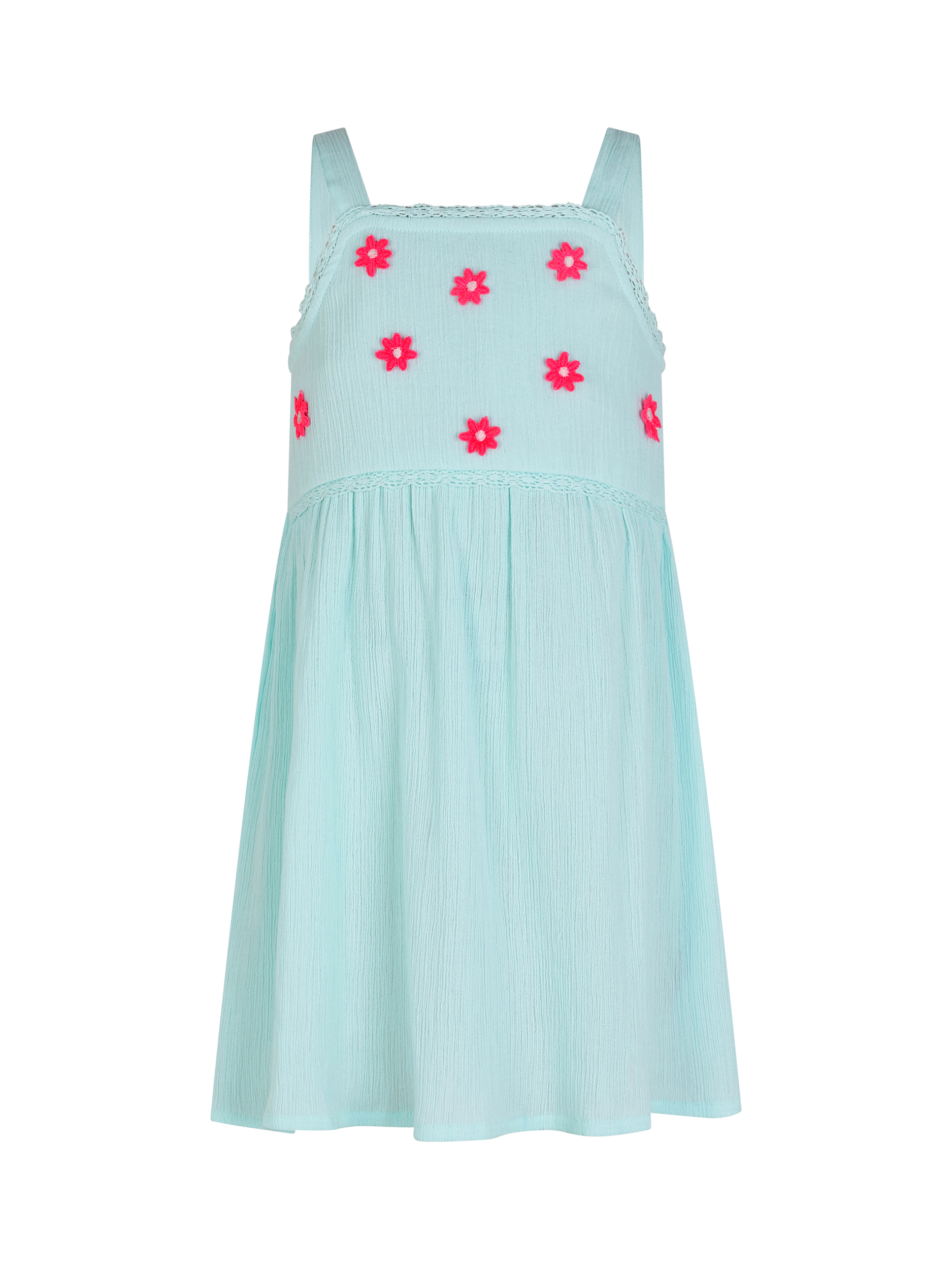Product image 1 of 3, which shows Angels by Accessorize Kids' Flower Dress, Blue, 9-10 years