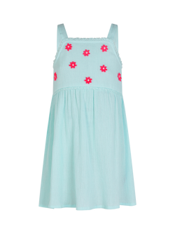 Angels by Accessorize Kids' Flower Dress, Blue, Blue