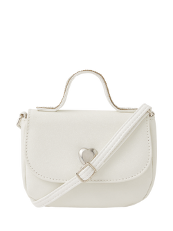Angels by Accessorize Kids' Glitter Party Crossbody Bag, Ivory, Ivory