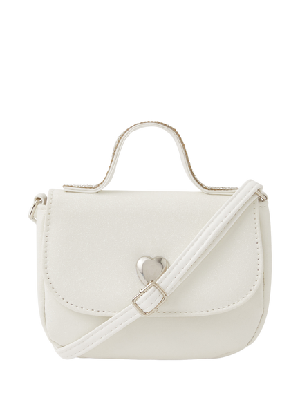 Angels by Accessorize Kids' Glitter Party Crossbody Bag, Ivory, Ivory