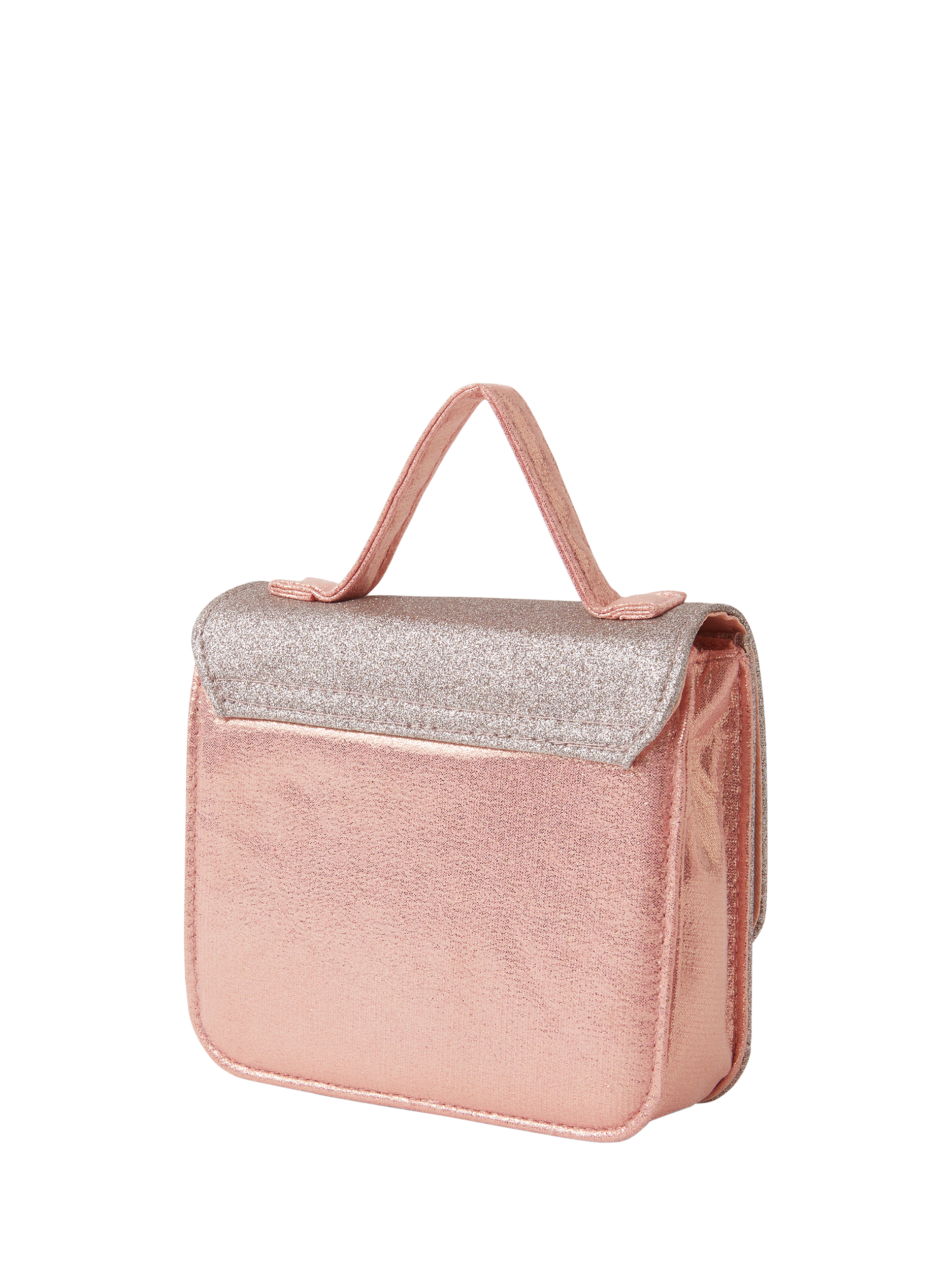 Product image 2 of 4, which shows Angels by Accessorize Kids' Glitter Party Bag, Pink