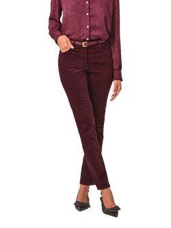 Pure Collection Velvet Skinny Jeans, Red, Red