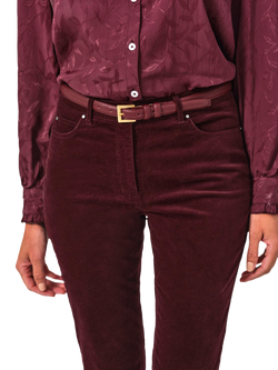 Pure Collection Velvet Skinny Jeans, Red - view 2, Red