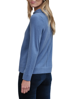 Pure Collection Bardot Pure Cashmere Jumper - view 2, Sapphire