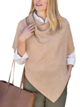 Pure Collection Gass Pure Cashmere Poncho, Camel Brown