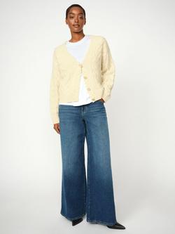 MOS MOSH Norlan Olesen Wide Leg Jeans, Dark Blue, Dark Blue