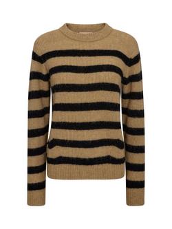 MOS MOSH Thora Striped Jumper, True Camel, True Camel