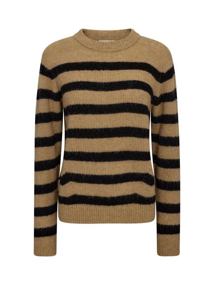 MOS MOSH Thora Striped Jumper, True Camel, True Camel