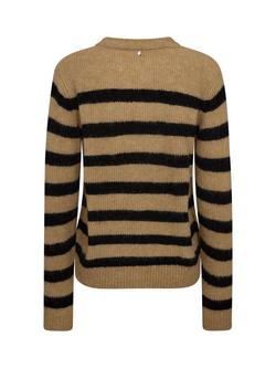 MOS MOSH Thora Striped Jumper, True Camel - view 2, True Camel