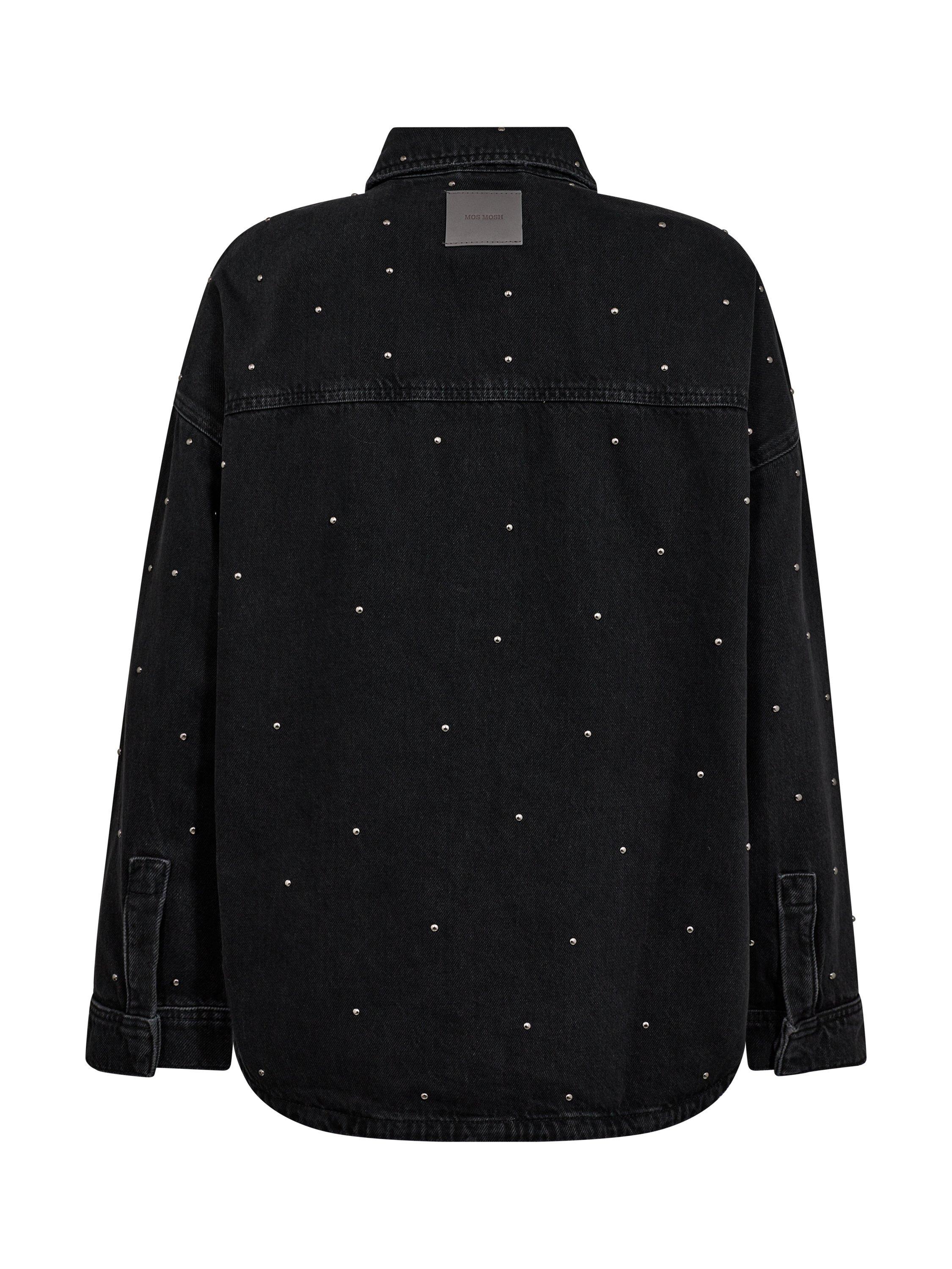 Product image 4 of 4, which shows MOS MOSH Emme Studs Denim Shirt, Dark Grey, XS