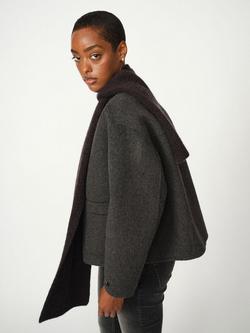 MOS MOSH Maria Scarf Neck Wool Rich Jacket, Phantom - view 2, Phantom