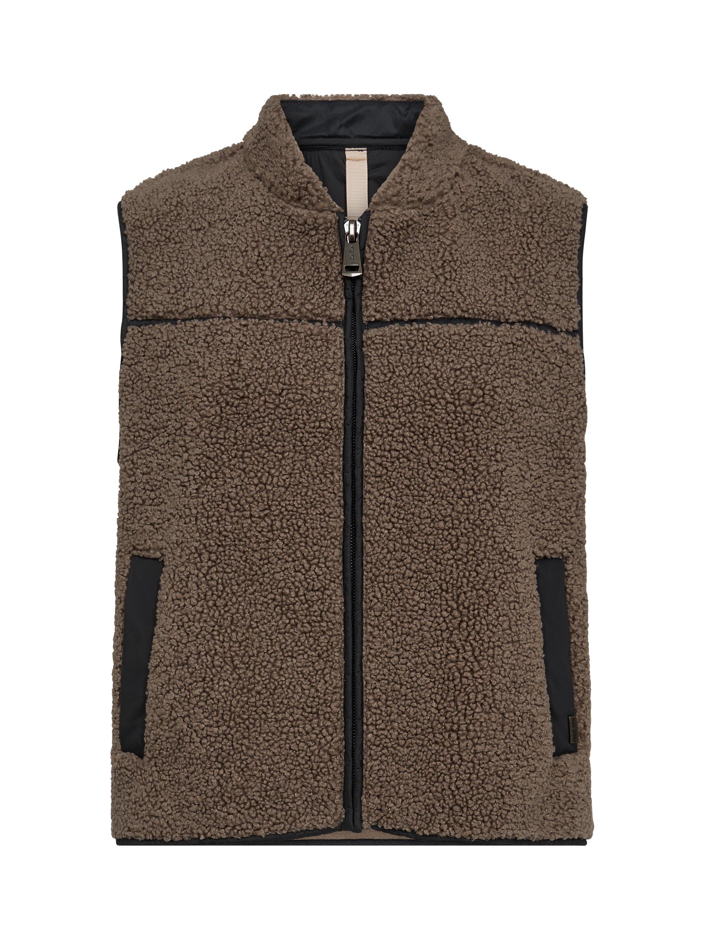 Product image 3 of 4, which shows MOS MOSH Rowe Teddy Gilet, Light Brown, XS