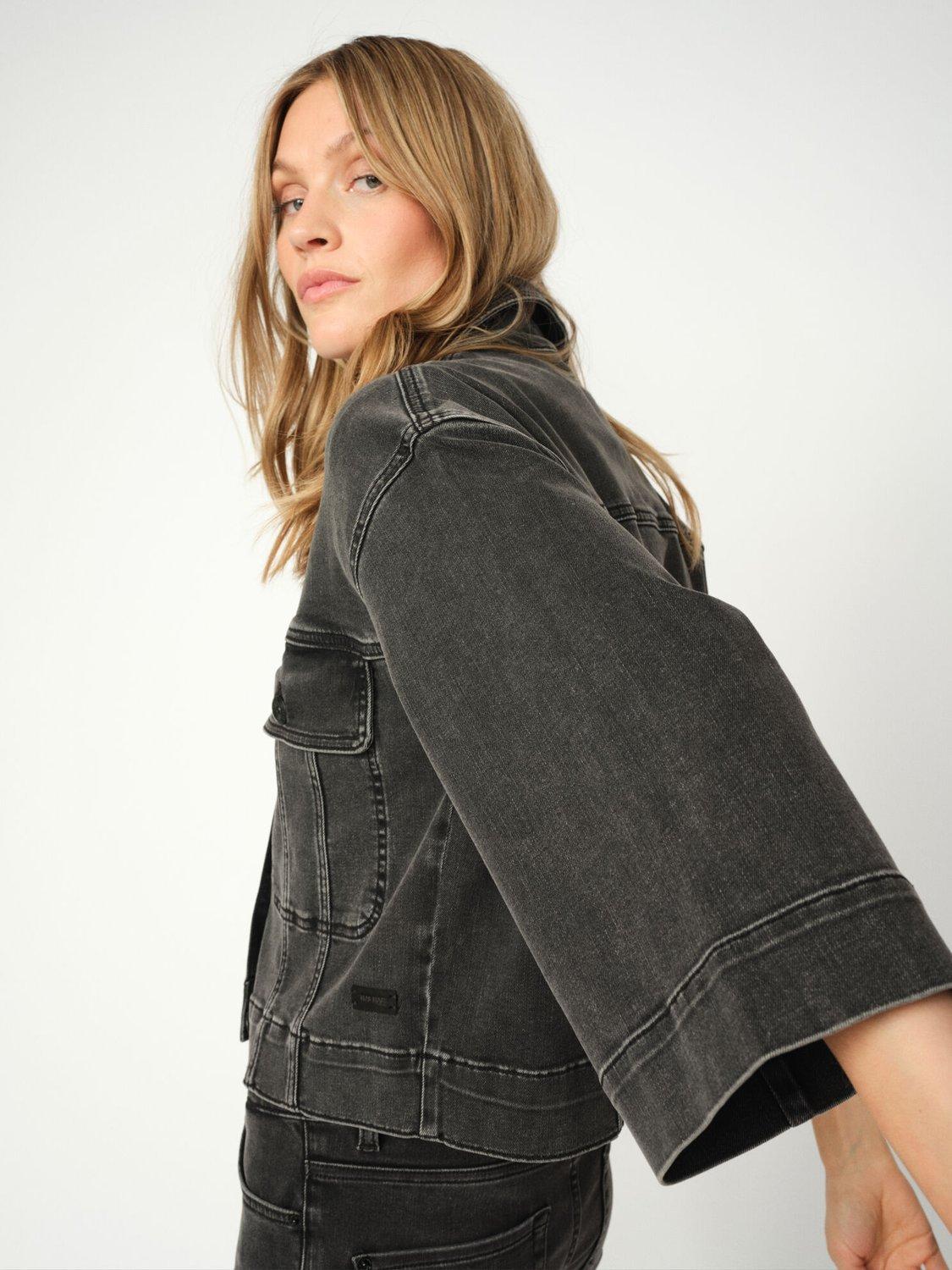 Product image 2 of 4, which shows MOS MOSH Penn Relaxed Fit Denim Jacket, Charcoal, XS