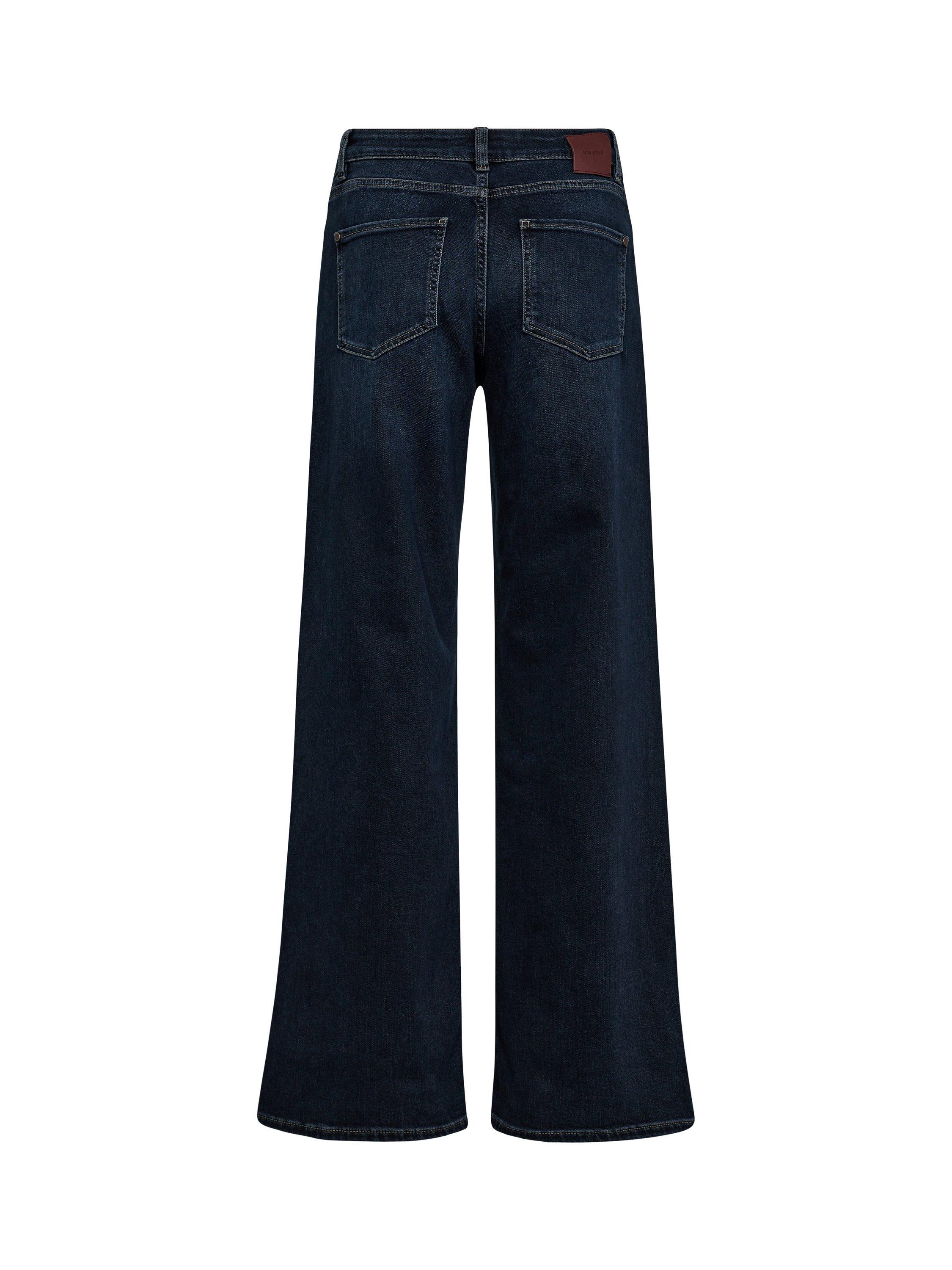 Product image 4 of 4, which shows MOS MOSH Mid Rise Wide Leg Denim Jeans, Mid Blue, 24R