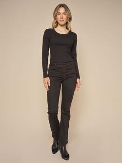 MOS MOSH Ashley Deluxe Kick Flare Jeans, Black, Black