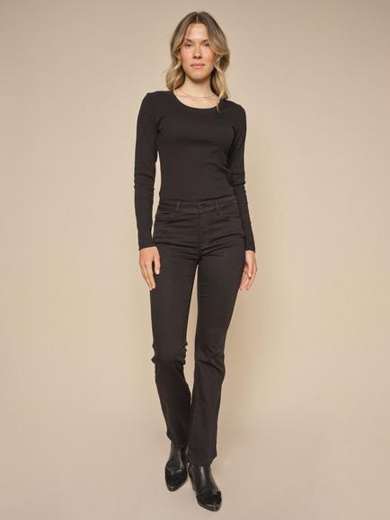 MOS MOSH Ashley Deluxe Kick Flare Jeans, Black, Black