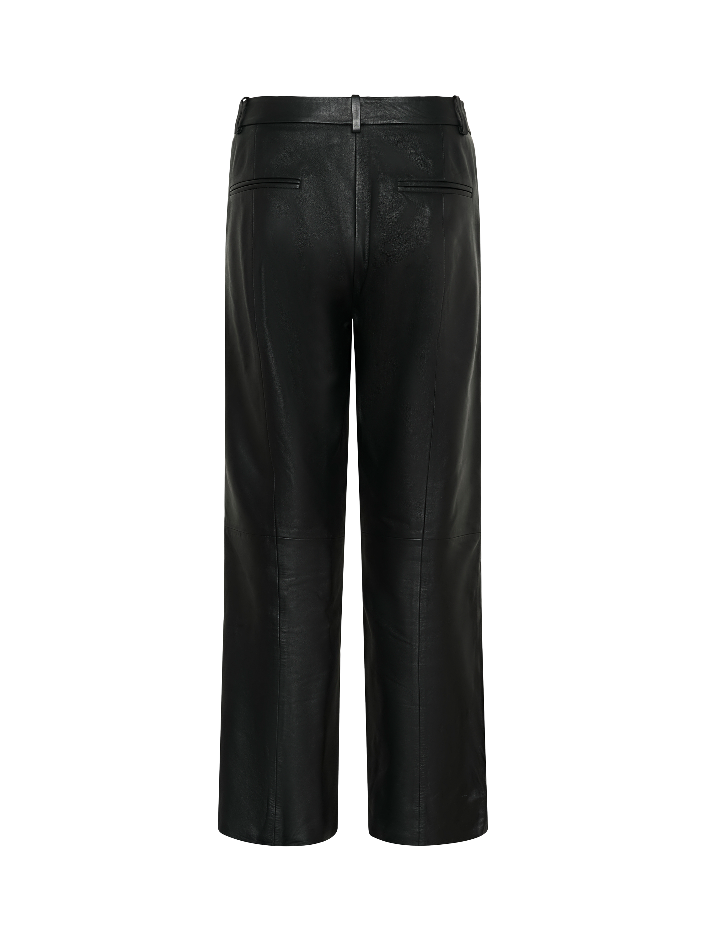 Product image 6 of 6, which shows Gestuz Luciana Leather Trousers, Black, 14