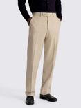 Moss Wool Flannel Wide Leg Trousers, Oatmeal