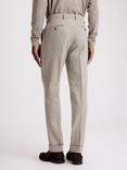 Moss Straight Fit Pinstripe Flannel Trousers, Taupe