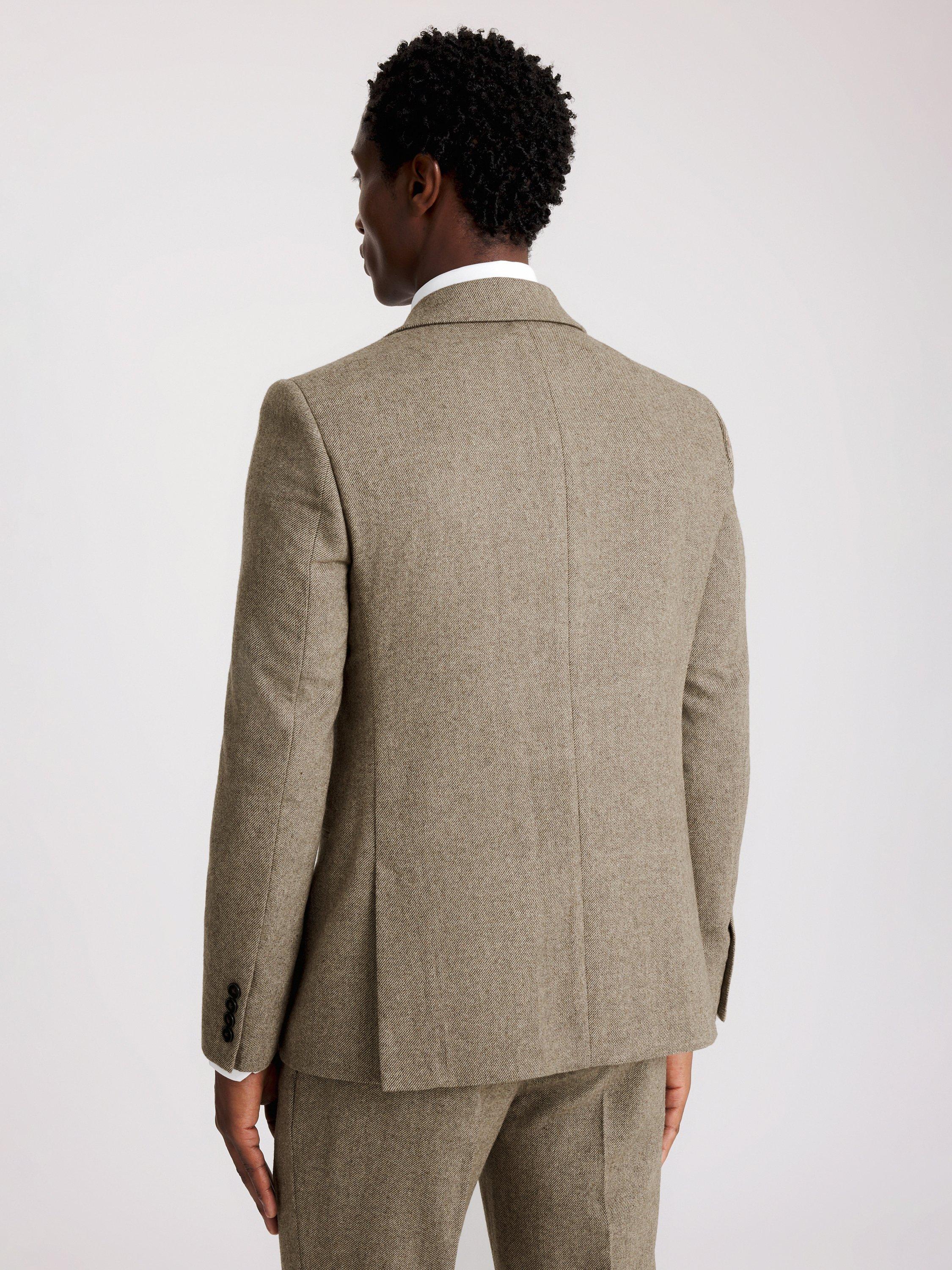 Product image 6 of 8, which shows Moss Slim Fit Tweed Suit Jacket, Brown Twill, 36S