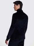 Moss Double Breasted Tailored Fit Cotton Blend Corduroy Suit Jacket, Blue