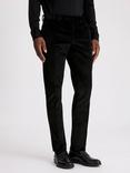 Moss Slim Fit Cotton Blend Corduroy Suit Trousers, Blue