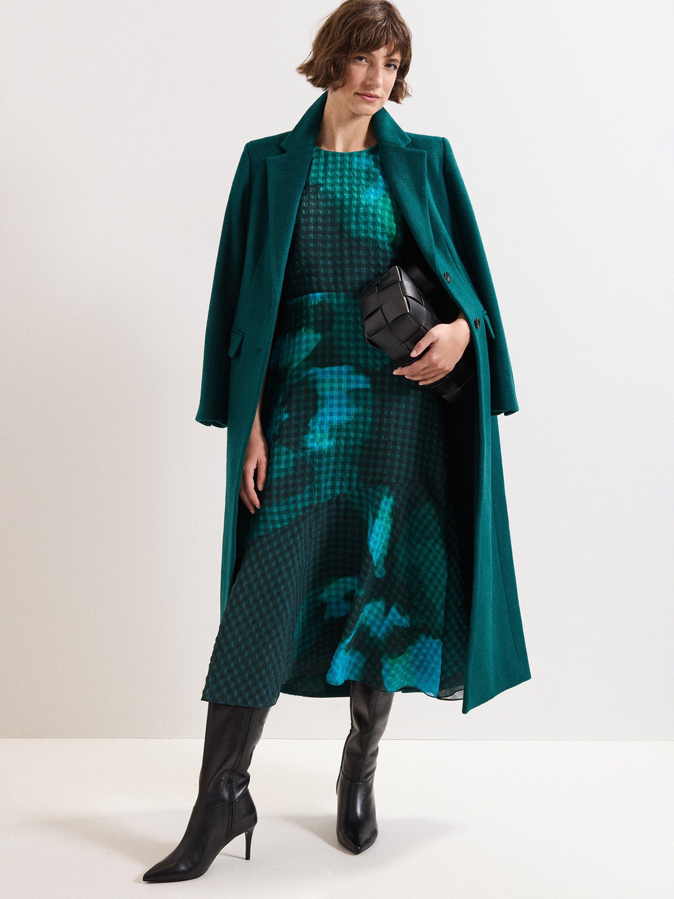 Product image 8 of 8, which shows Phase Eight Petite Nancy Midi Dress, Green, 6