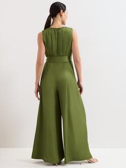 Phase Eight Janine Wide Leg Jumpsuit, Green - view 2, Green