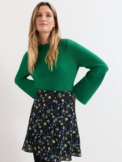 Phase Eight Julia Peplum Knit Jumper, Green, Green