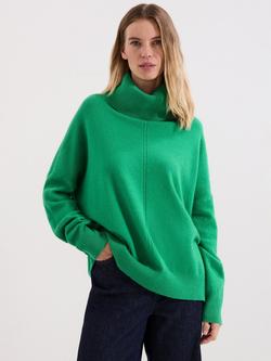 Phase Eight Saffron Wool Rich Roll Neck Jumper, Green, Green