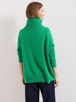 Phase Eight Saffron Wool Rich Roll Neck Jumper, Green - view 2, Green