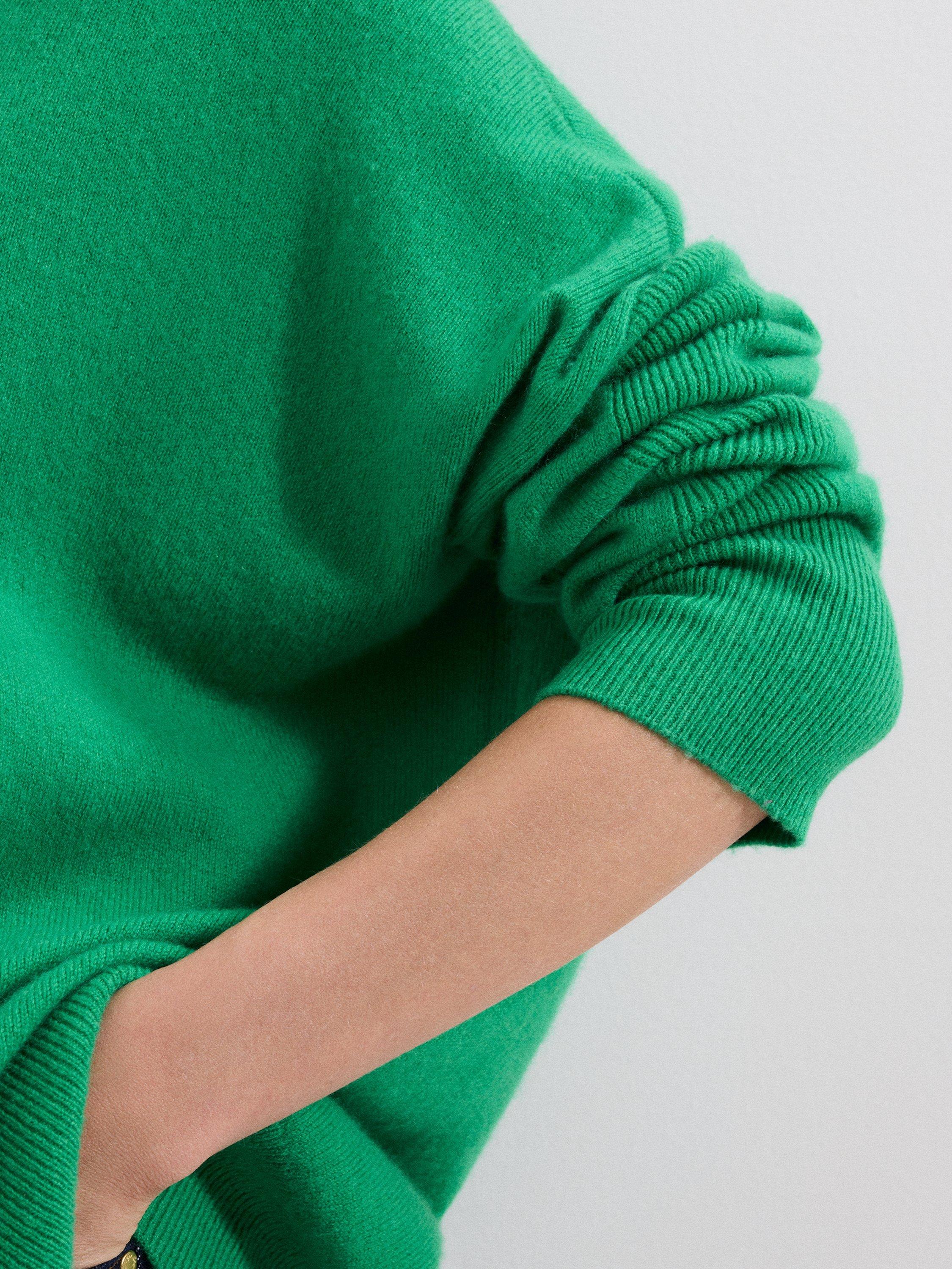 Product image 7 of 8, which shows Phase Eight Saffron Wool Rich Roll Neck Jumper, Green, S