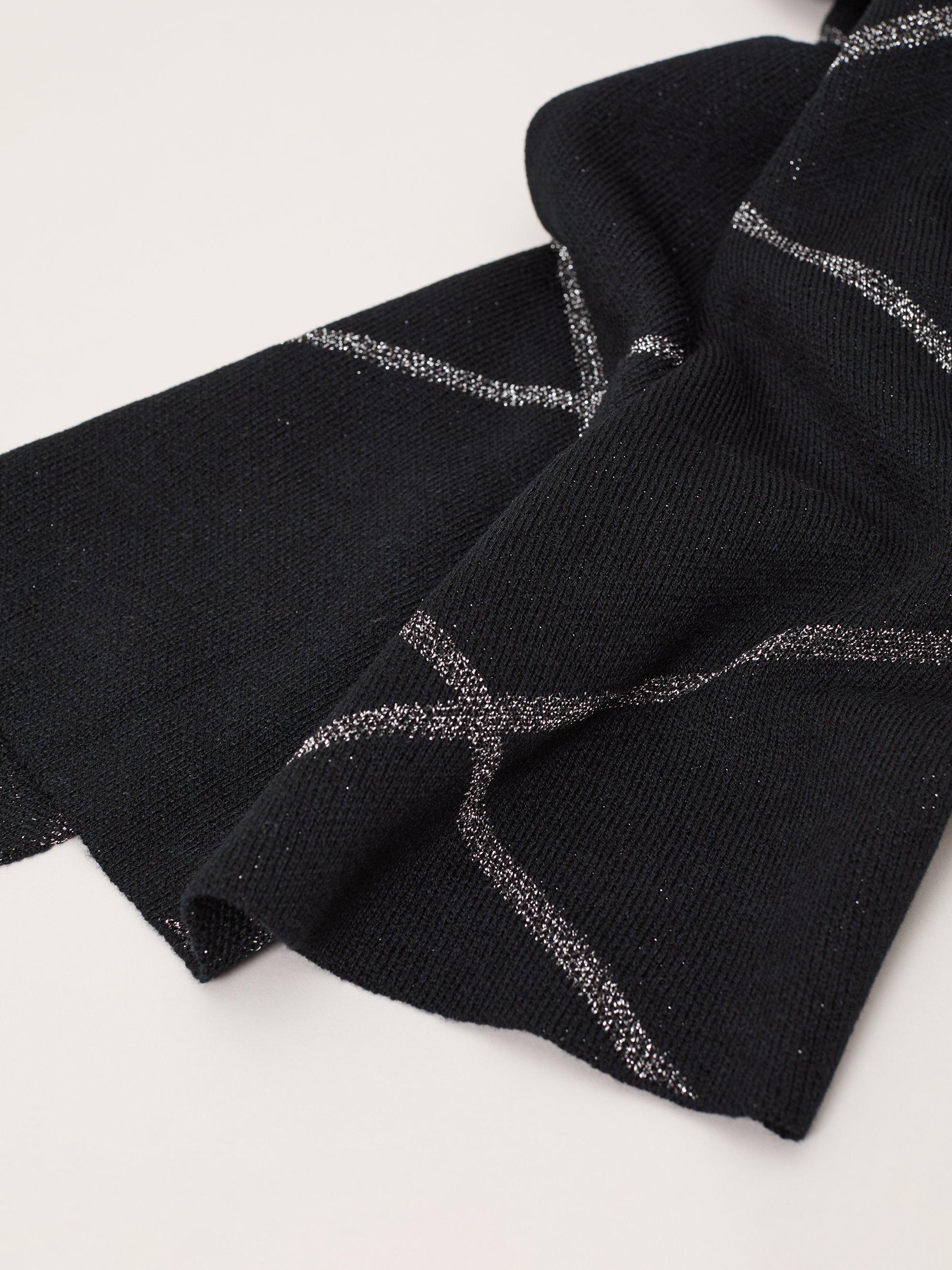 Product image 5 of 5, which shows Phase Eight Luxe Sparkle Scarf, Black, One Size