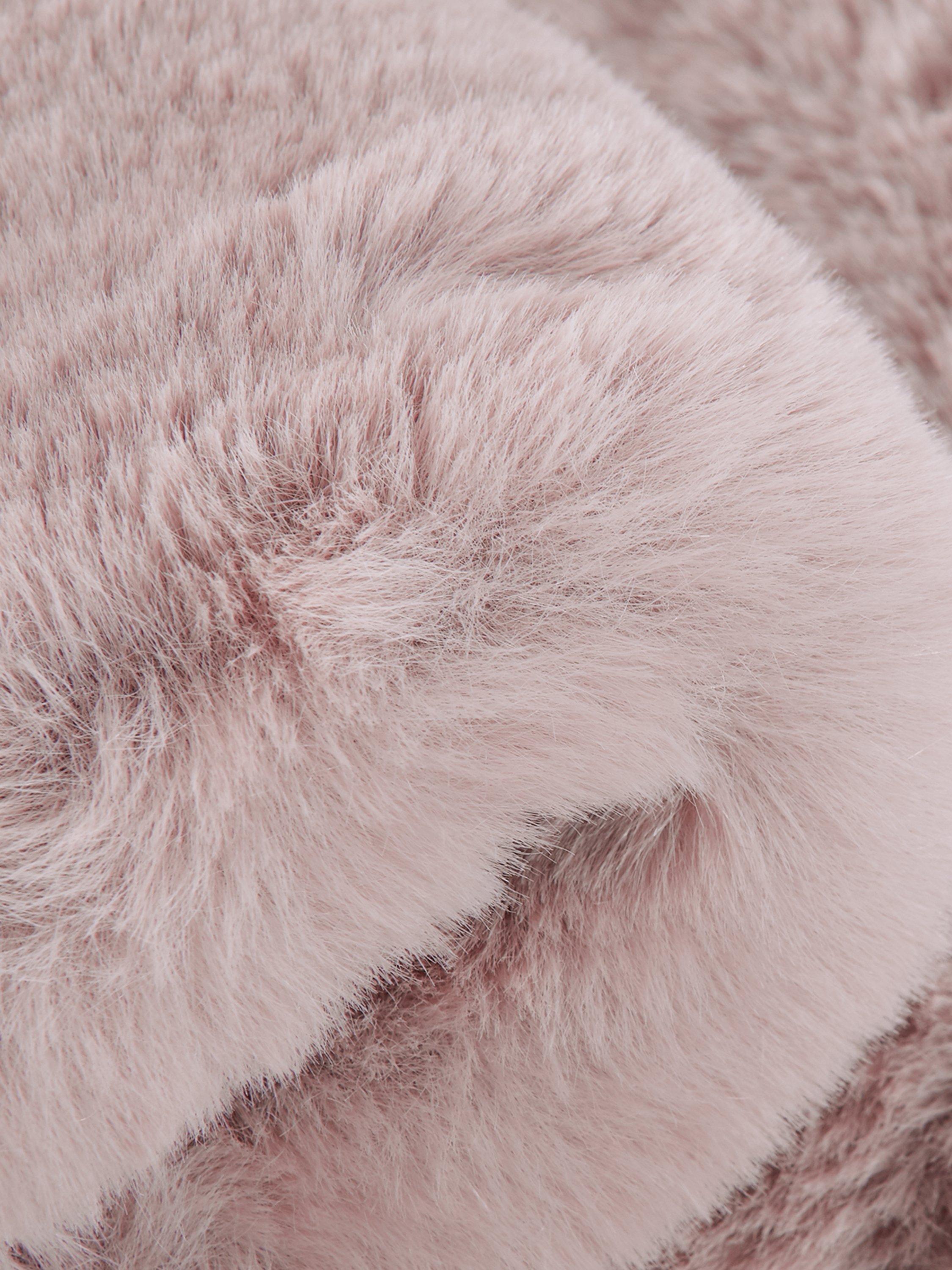 Product image 6 of 9, which shows Phase Eight Crystal Faux Fur Jacket, Pale Grey, 8