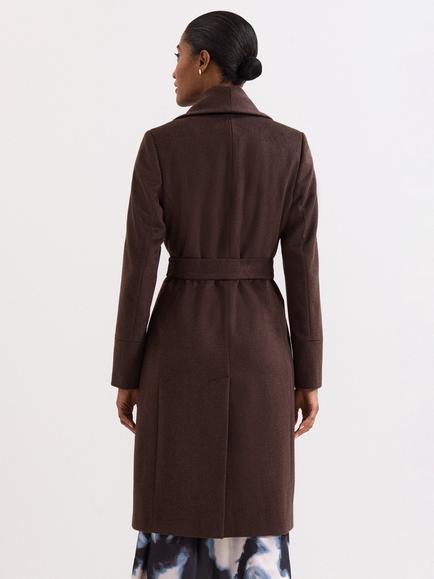 Phase Eight Nicci Wool Rich Coat, Brown - view 2, Brown