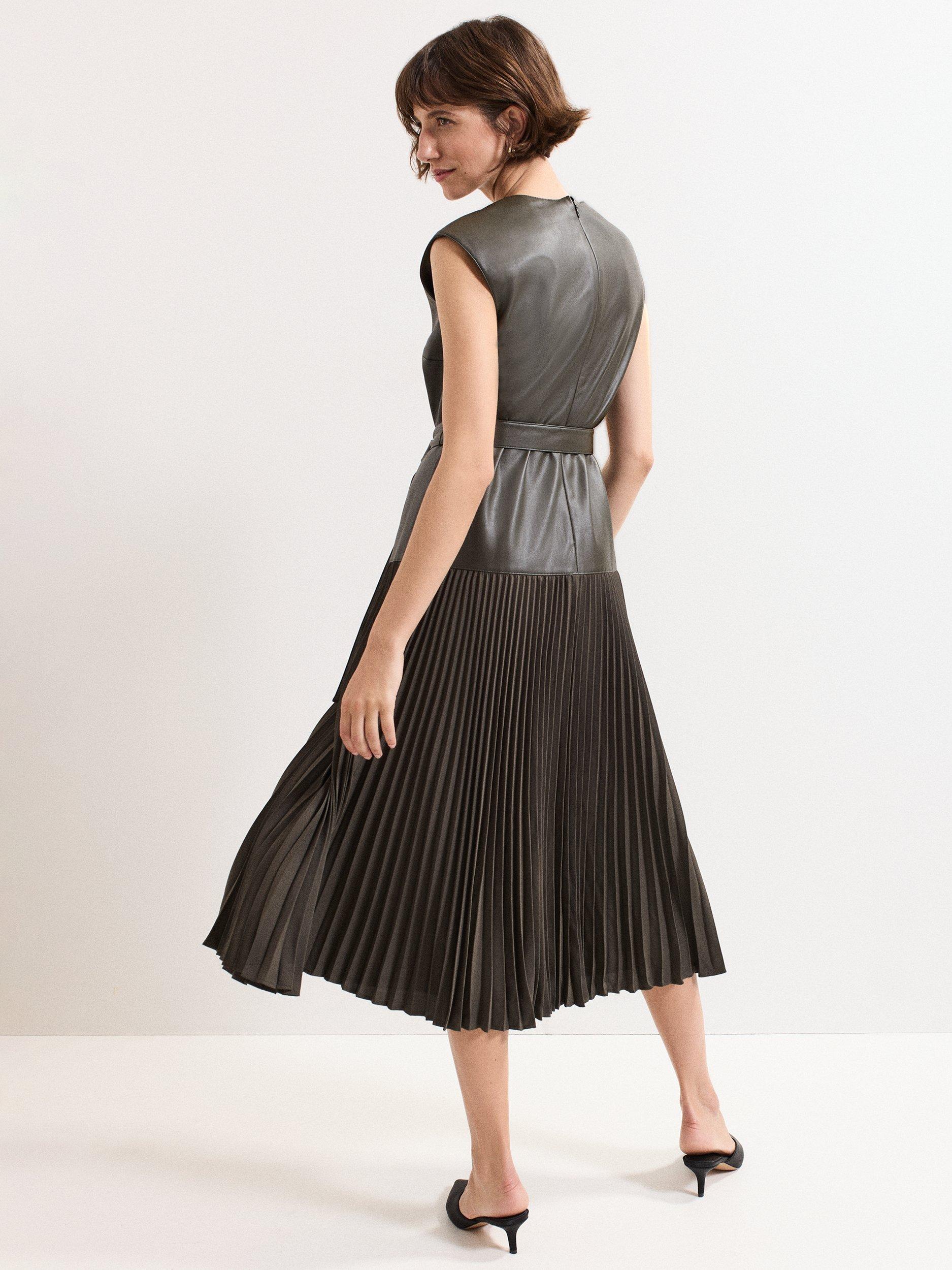 sachin and babi light blue dress Drop Waist Midi Dress with Volume Skirt