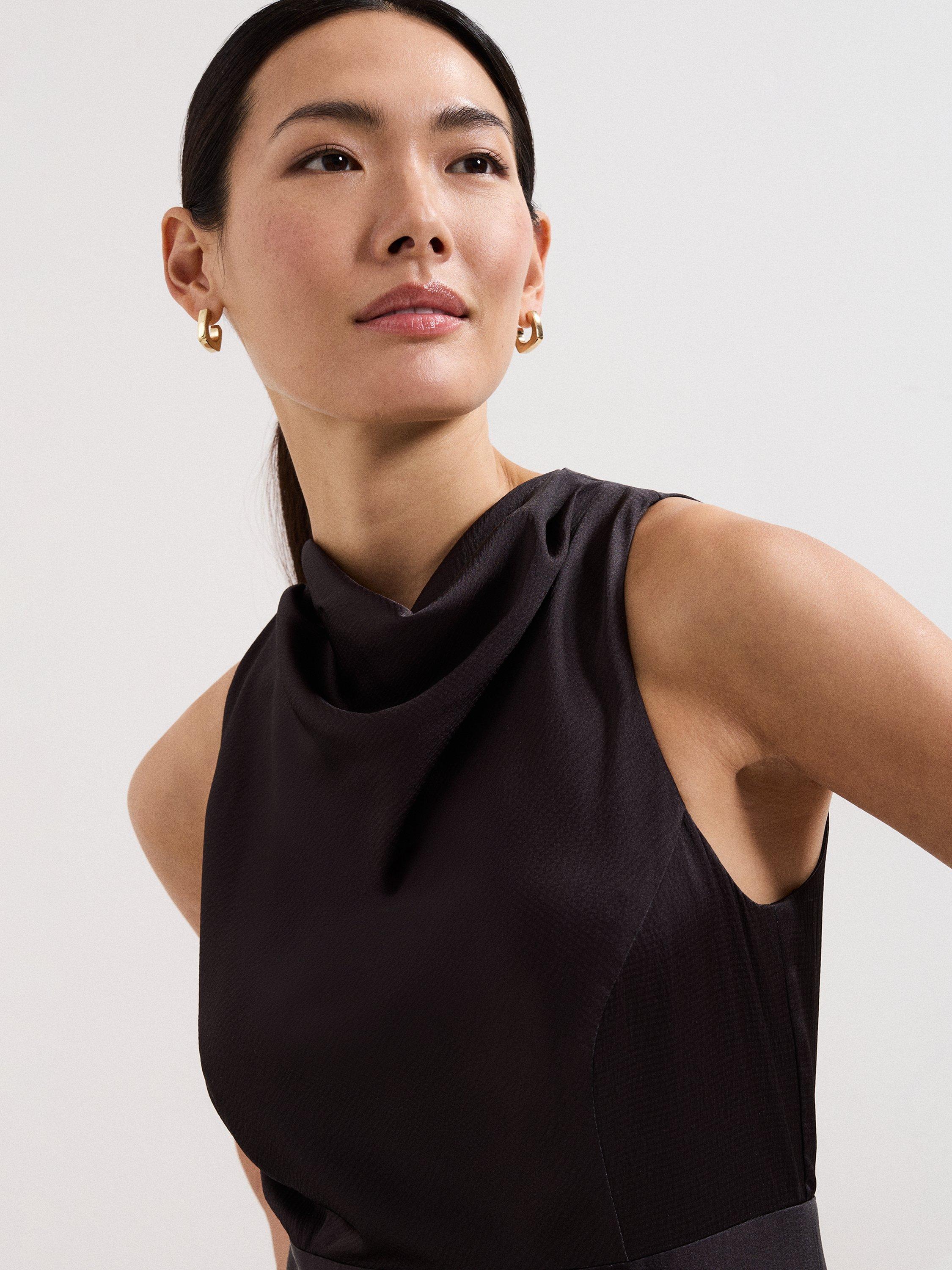 Product image 4 of 8, which shows Phase Eight Cheryl Floral Satin Dress, Multi, 6