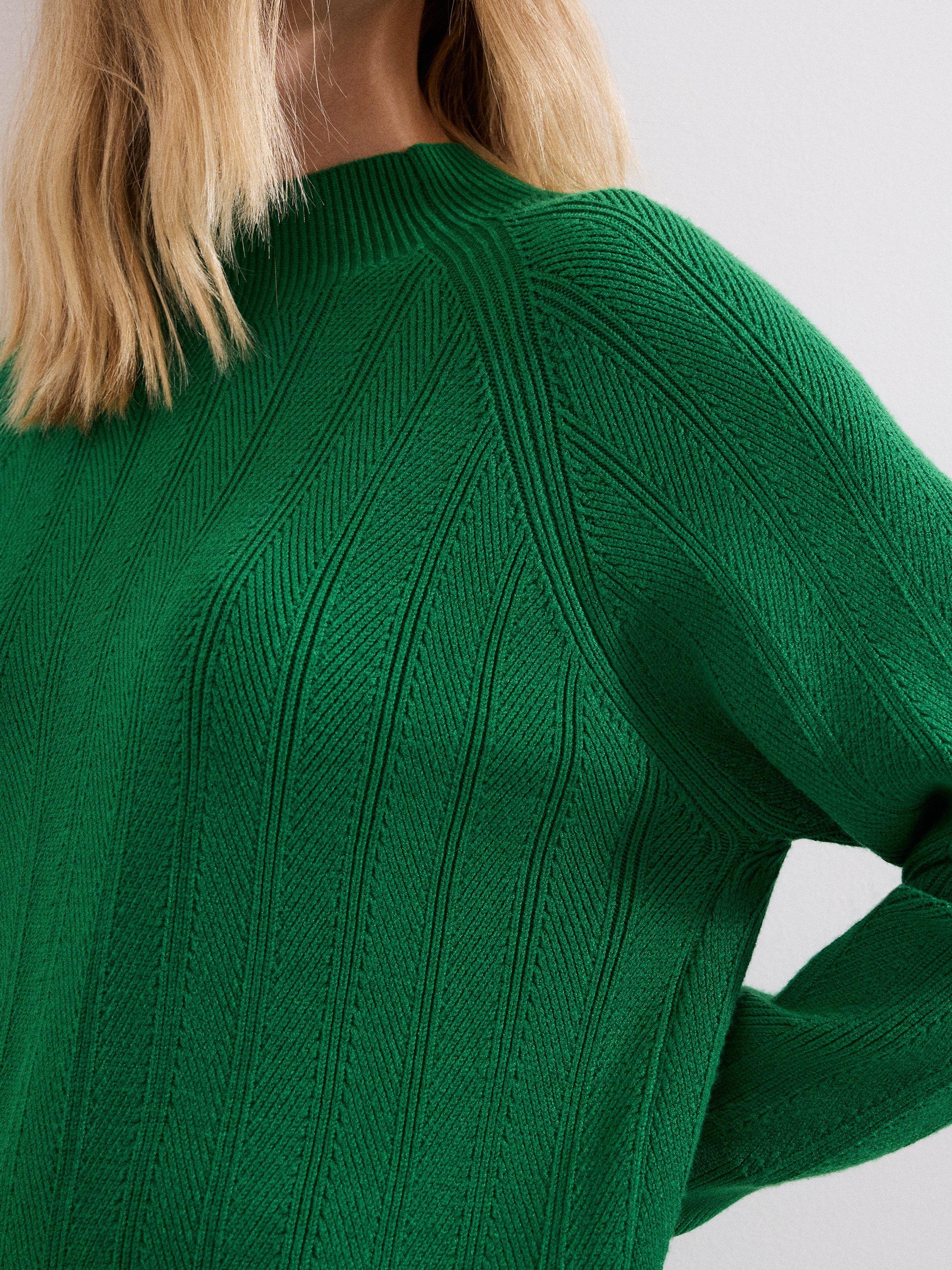 Product image 4 of 7, which shows Phase Eight Eleana Jumper Mini Dress, Green, 10