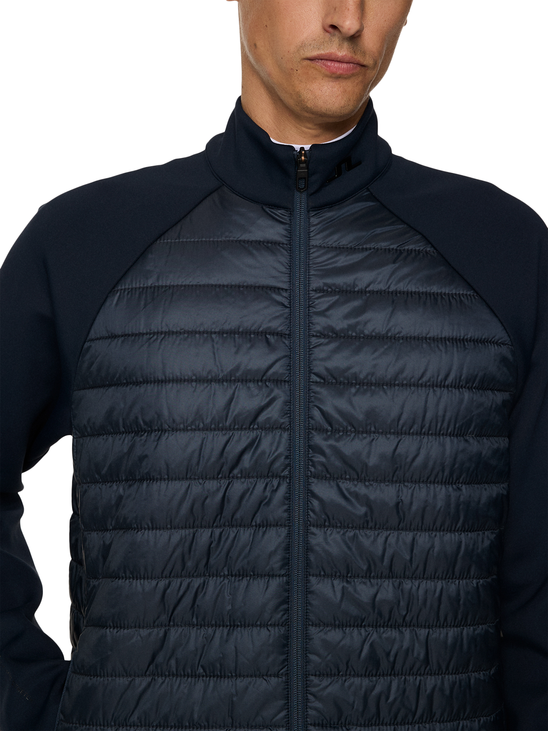 Product image 4 of 5, which shows J.Lindeberg Hayden Quilted Hybrid Jacket, Navy, XXL