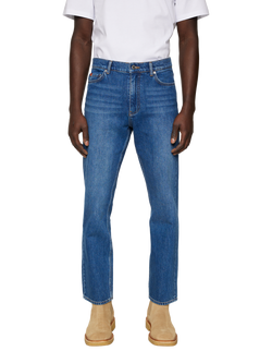 J.Lindeberg Cody Mis Wash Regular-Fit Jeans, Mid Blue