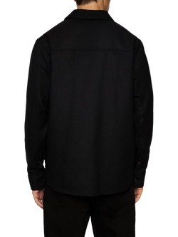 J.Lindeberg Wool Blend Regular Fit Overshirt, Black - view 2, Black