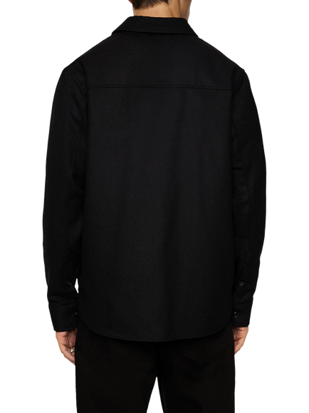 J.Lindeberg Wool Blend Regular Fit Overshirt, Black - view 2, Black