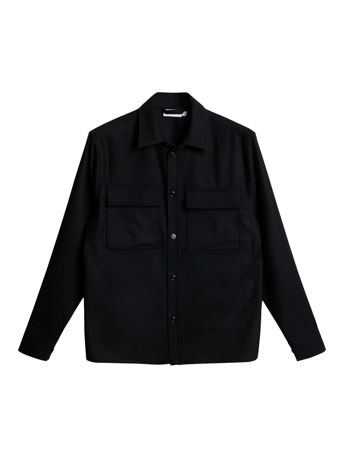 Product image 5 of 5, which shows J.Lindeberg Wool Blend Regular Fit Overshirt, Black, S