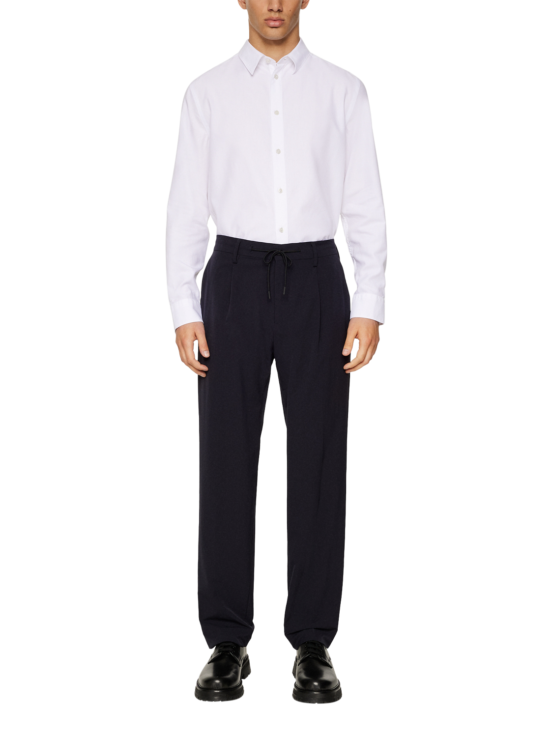 Product image 3 of 5, which shows J.Lindeberg Jin Straight Fit Trousers, Jl Navy, 34R