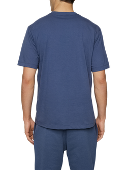 J.Lindeberg Alpha Cotton Regular Fit Short Sleeve T-Shirt - view 2, Vintage Indigo