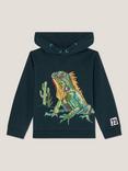 Monsoon Kids' Cotton Iguana Hoodie, Navy